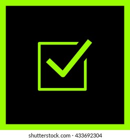 Check mark sign icon. Tick Okay Accept Valid icon button. Check confirm icon. Tick in circle sign. Ok Good Tick check list icon.