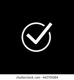Check mark sign icon. Tick Okay Accept Valid icon button. Check confirm icon. Tick in circle sign. Ok Good Tick check list icon.