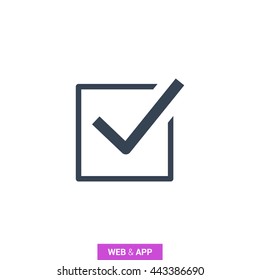 Check mark sign icon. Tick Okay Accept Valid icon button. Check confirm icon. Tick in circle sign. Ok Good Tick check list icon.