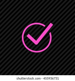Check mark sign icon. Tick Okay Accept Valid icon button. Check confirm icon. Tick in circle sign. Ok Good Tick check list icon.