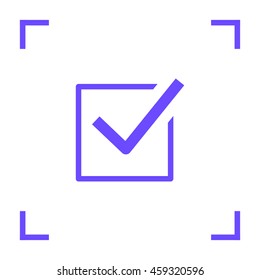 Check mark sign icon. Tick Okay Accept Valid icon button. Check confirm icon. Tick in circle sign. Ok Good Tick check list icon.