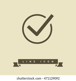 Check mark sign icon. Tick Okay Accept Valid icon button. Check confirm icon. Tick in circle sign. Ok Good Tick check list icon.