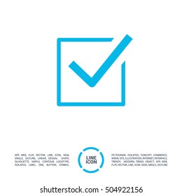 Check mark sign icon. Tick Okay Accept Valid icon button. Check confirm icon. Tick in circle sign. Ok Good Tick check list icon.