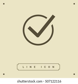 Check mark sign icon. Tick Okay Accept Valid icon button. Check confirm icon. Tick in circle sign. Ok Good Tick check list icon.