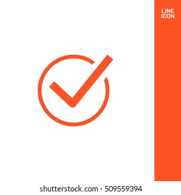 Check mark sign icon. Tick Okay Accept Valid icon button. Check confirm icon. Tick in circle sign. Ok Good Tick check list icon.