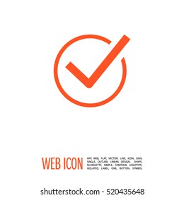 Check mark sign icon. Tick Okay Accept Valid icon button. Check confirm icon. Tick in circle sign. Ok Good Tick check list icon.
