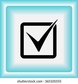 Check mark sign icon, vector illustration. Flat design style