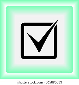 Check mark sign icon, vector illustration. Flat design style