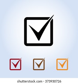 Check mark sign icon, vector illustration. Flat design style