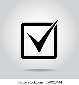 Check mark sign icon, vector illustration. Flat design style