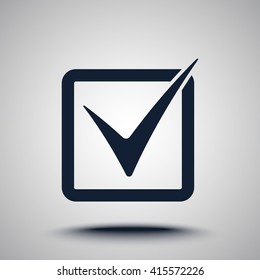 Check mark sign icon, vector illustration. Flat design style