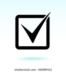 Check mark sign icon, vector illustration. Flat design style