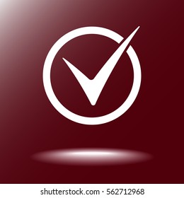 Check mark sign icon, vector illustration. Flat design style