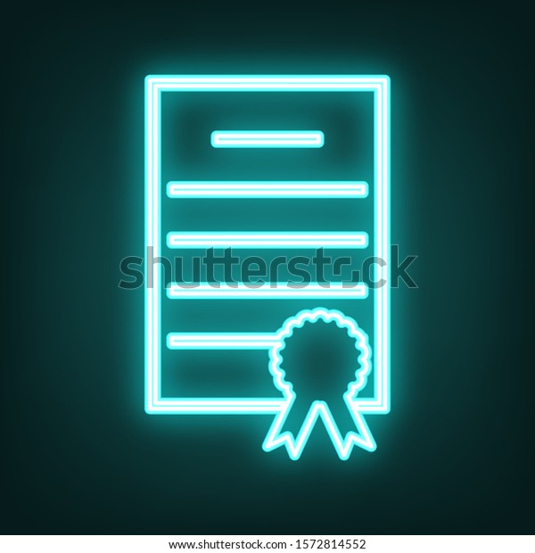 Check Mark Sign Illustration Cyan Neon Stock Vector (Royalty Free ...