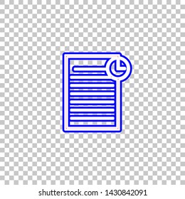 Check mark sign illustration. Red, white and contour icon at transparent background. Illustration.