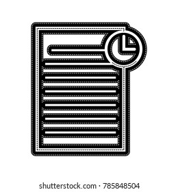 Check mark sign illustration. Vector. Flat style black icon on white.