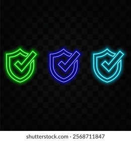 Check mark sign on dark background 3D illustration.