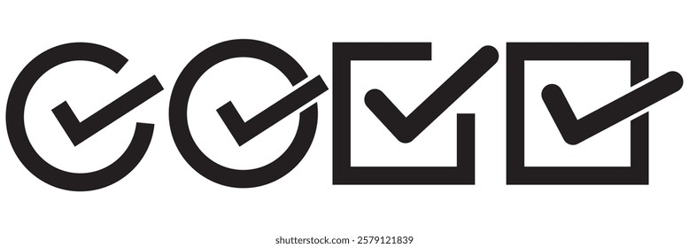 Check mark sign symbol. Checkbox icon.