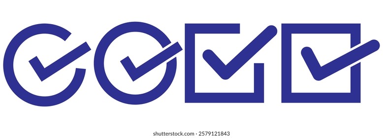 Check mark sign symbol. Checkbox icon.