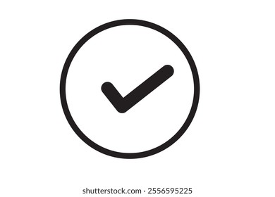 Check Mark Sign, Tick Icon, Sock Vector, eps10.