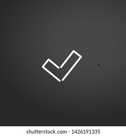 Check Mark Sign vector icon. Check Mark Sign concept stroke symbol design. Thin graphic elements vector illustration, outline pattern for your web site design, logo, UI. EPS 10.