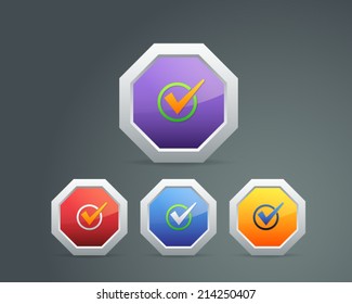 Check Mark Signs Vector Icons