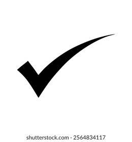 Check mark silhouette icon vector design.
