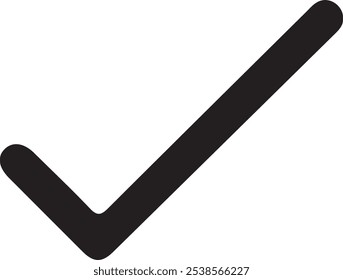 Estilo del Vector de la silueta de la marca con el fondo blanco. Icono de marca de verificación 