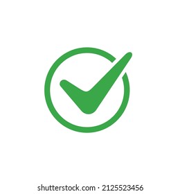 Marque la ilustración simple del vector de icono plano. Comprobar vector de icono