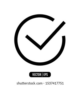 Check Mark Simple Icon Vector Design