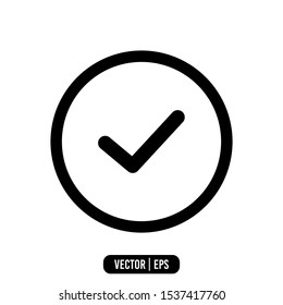 Check Mark Simple Icon Vector Design
