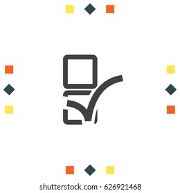 Check mark with square icon