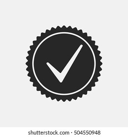 Check Mark Stamp Overlay Texture. Empty Design Template. EPS10 vector.