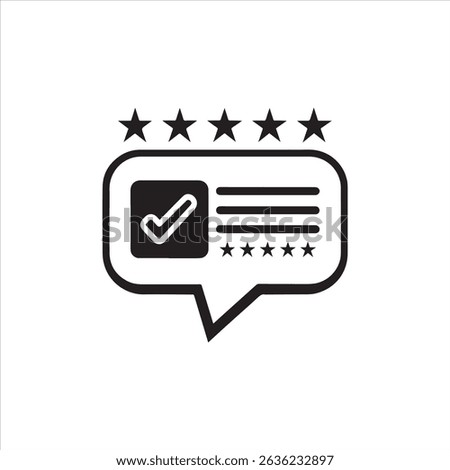 Check mark and Stars Rounded Square Vector Logo