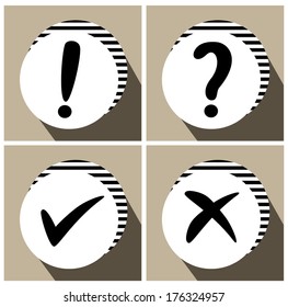 Check mark stickers