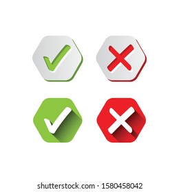 Check mark stickers style brush