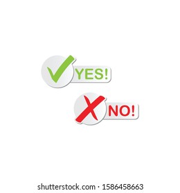 Check mark stickers style brush. yes or no