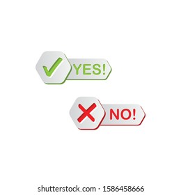 Check mark stickers style brush. yes or no