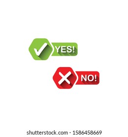 Check mark stickers style brush. yes or no
