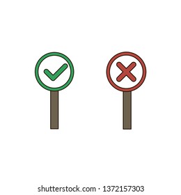 Check mark stickers. Vector.