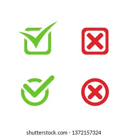 Check mark stickers. Vector.