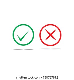 Check mark stickers. Vector.