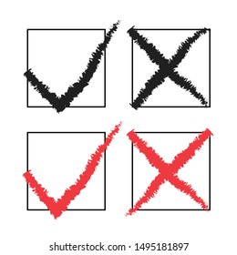 Check Mark Stickers Vector illustration