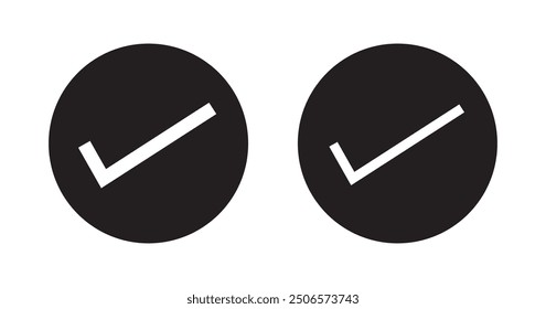 Símbolo de marca de verificación, icono de casilla de verificación. Conjunto de Casillas de verificación con el icono de Vector de arte de línea de Casilla de verificación en blanco y comprobado para App y Sitios web