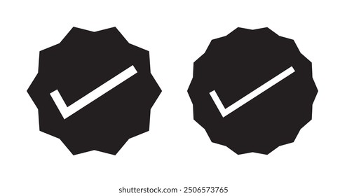 Símbolo de marca de verificación, icono de casilla de verificación. Conjunto de Casillas de verificación con el icono de Vector de arte de línea de Casilla de verificación en blanco y comprobado para App y Sitios web
