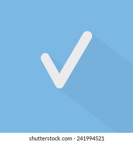 Check mark symbol in flat design. EPS10 vector.