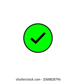 check mark symbol icon in isolated on background. symbol for your web site design logo, app, check mark symbol icon Vector illustration.
