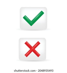 Check mark symbol isolated on white background. Vector