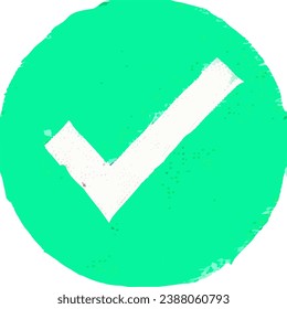 check mark symbol, often used to indicate approval, correctness, or a positive response in various contexts