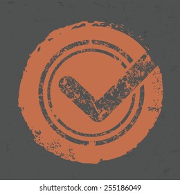 Check mark symbol on grunge design,grunge vector